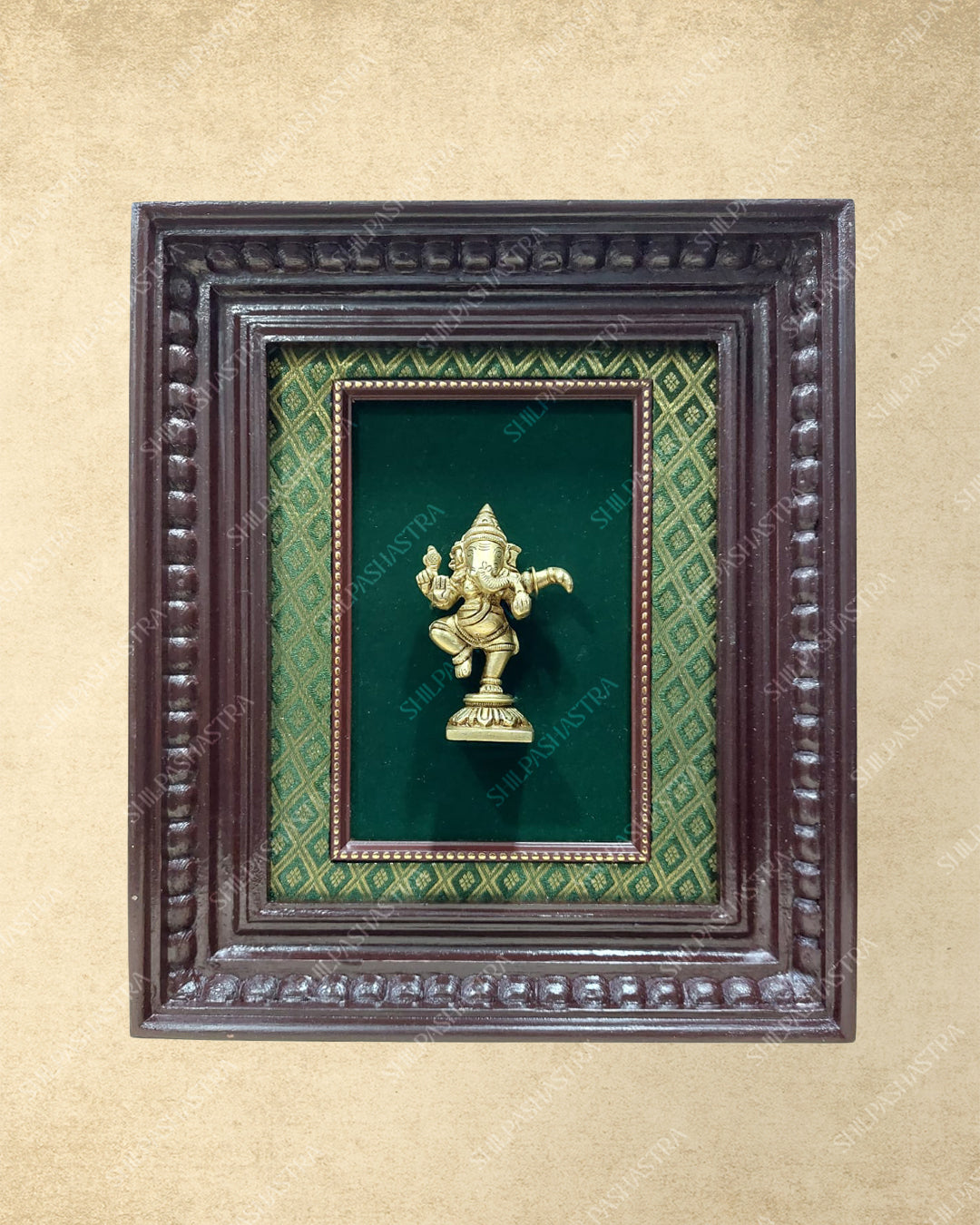 Brass Metal Heritage Frame – Manipuri Style with Vembu Wood