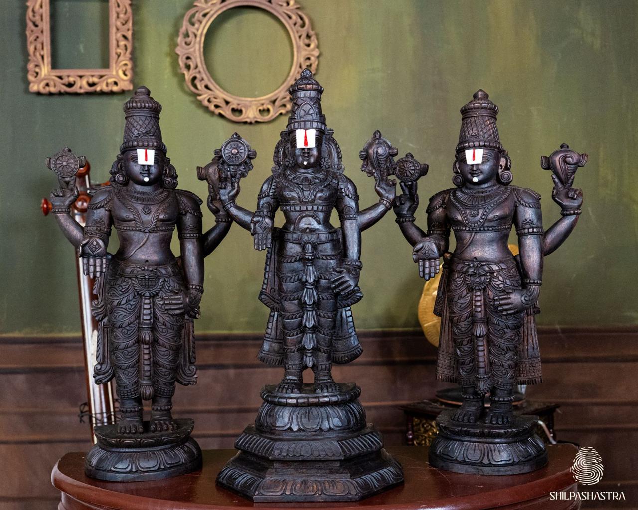 Kalyana Srinivasa Perumal Handcrafted Wooden Idol