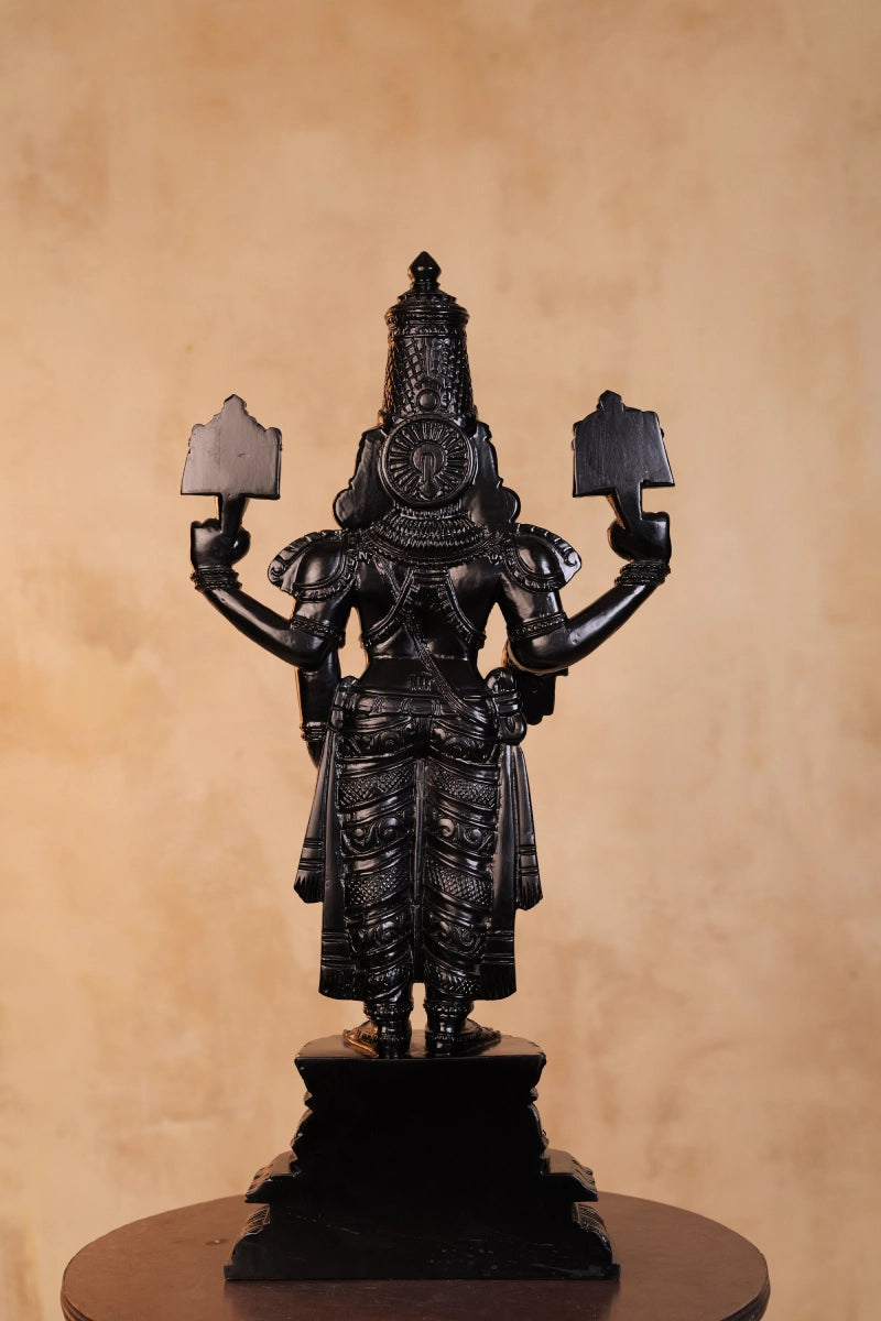 Kalyana Srinivasa Perumal Idol Black Finish – Traditional South Indian Art