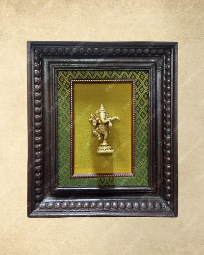 Brass Metal Heritage Frame – Manipuri Style with Vembu Wood