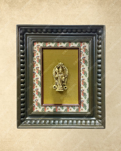 Brass Metal Heritage Frame – Manipuri Style with Vembu Wood