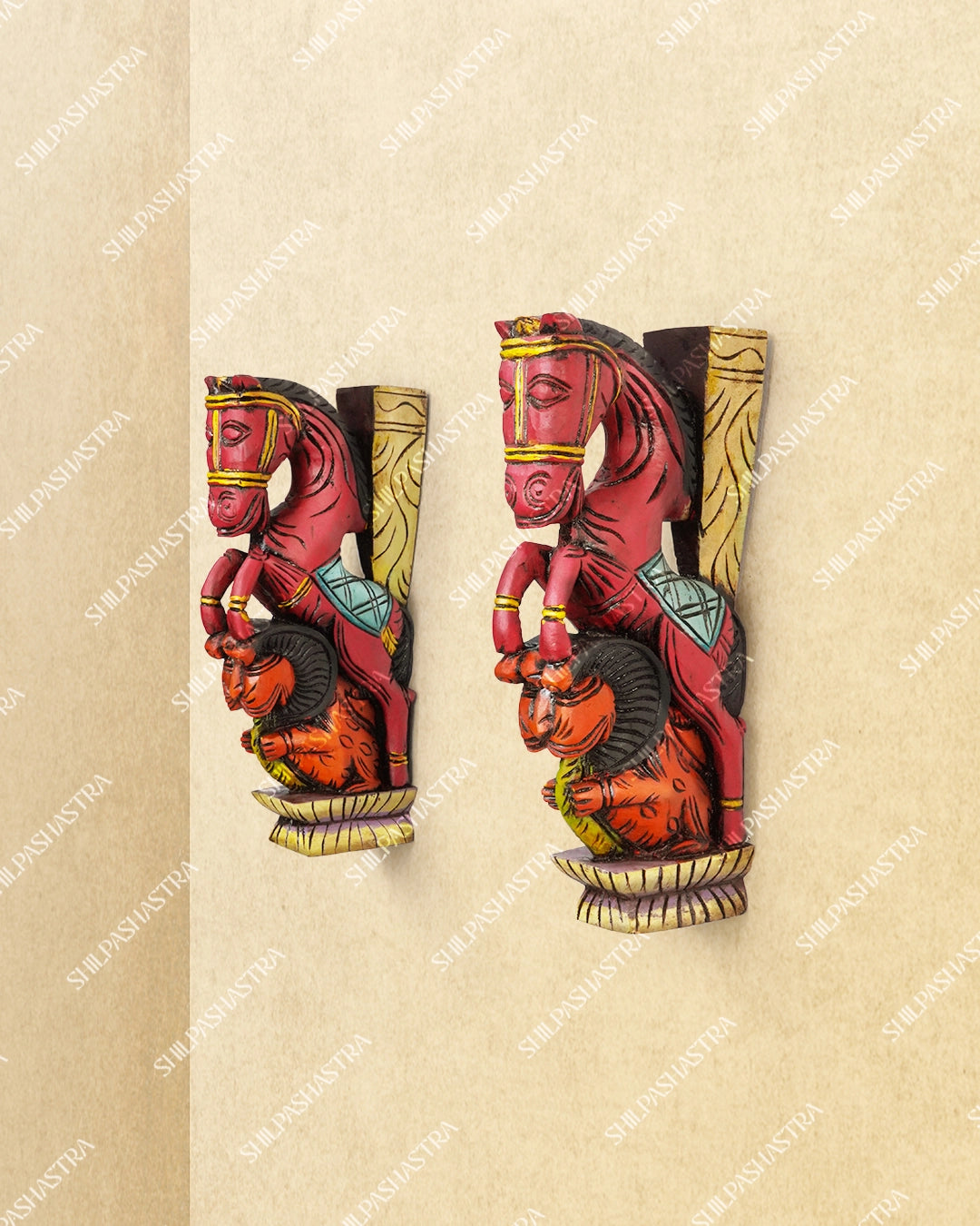 Horse - Yazhi Handcrafted Wooden Ornamental Brackets – Medium