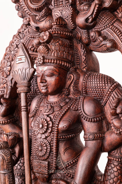 Thiruchendur Murugan | 4-Feet Handcrafted Wooden Idol | Shilpashastra