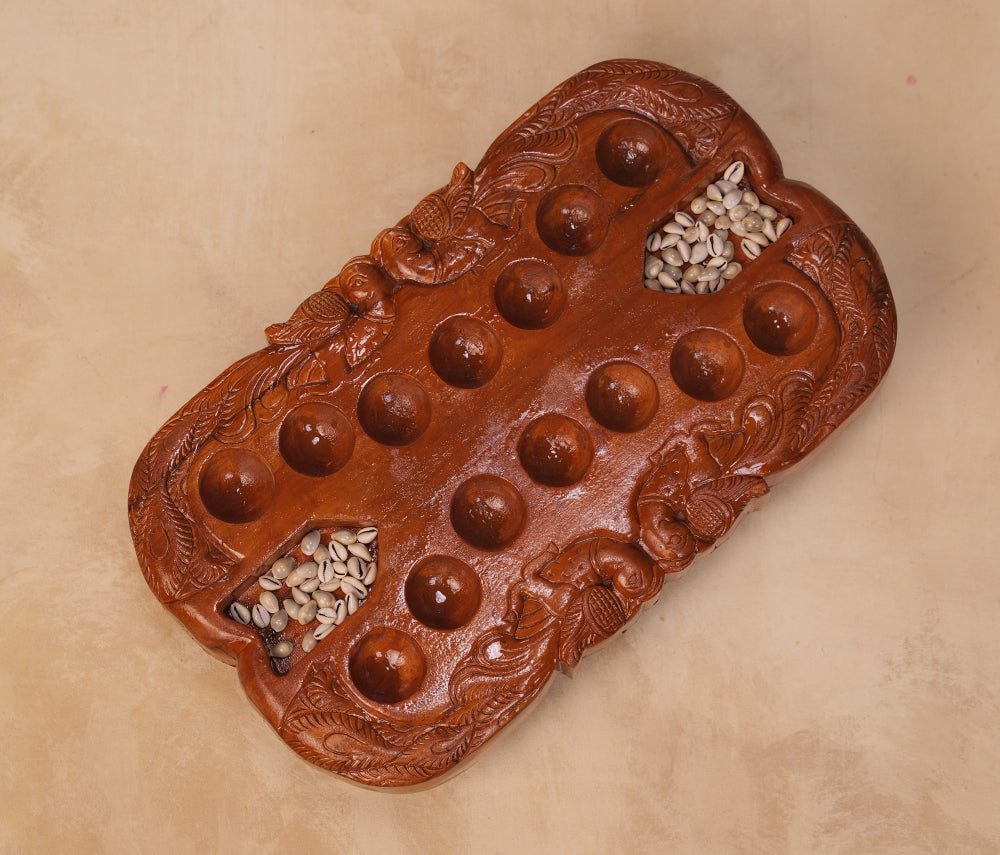 Handcrafted Teakwood Pallanguli – Peacock Motif Edition