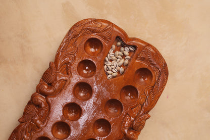 Handcrafted Teakwood Pallanguli – Peacock Motif Edition