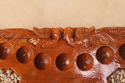 Handcrafted Teakwood Pallanguli – Peacock Motif Edition