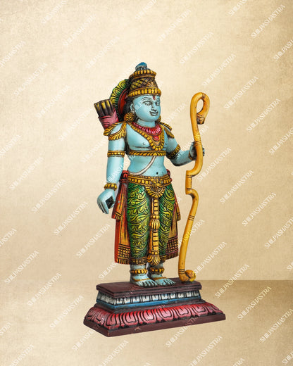 Sri Ramar, Seetha, Lakshmanan & Hanuman Handcrafted Wooden Set