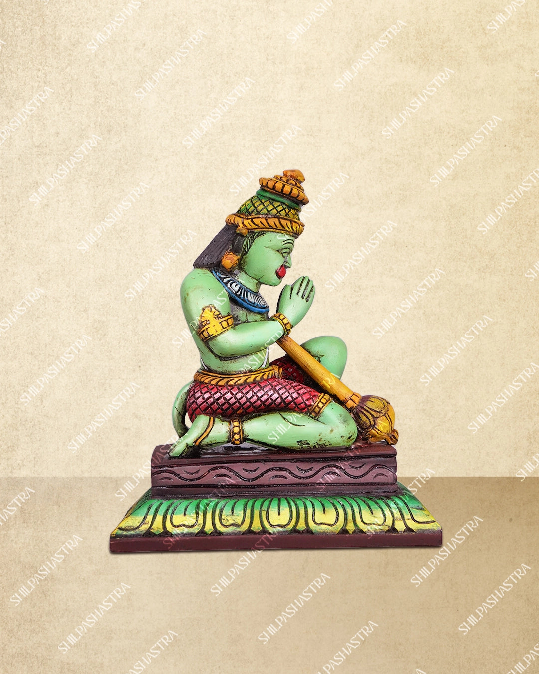 Sri Ramar, Seetha, Lakshmanan & Hanuman Handcrafted Wooden Set