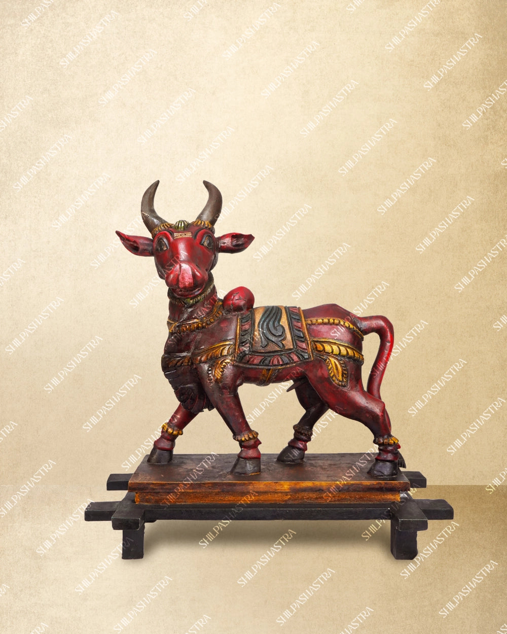 Rishabham Handcrafted Wooden Idol