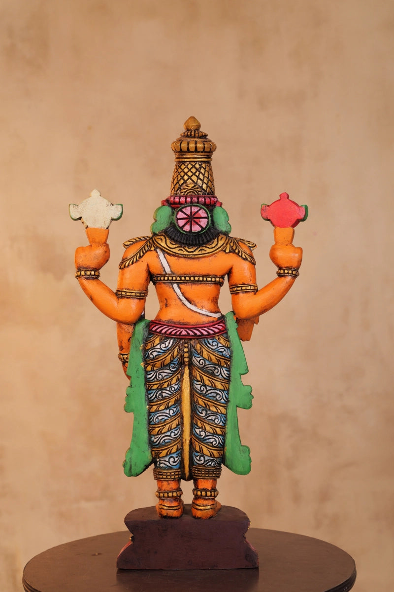 Kalyana Srinivasa Perumal Handcrafted Wooden Idol