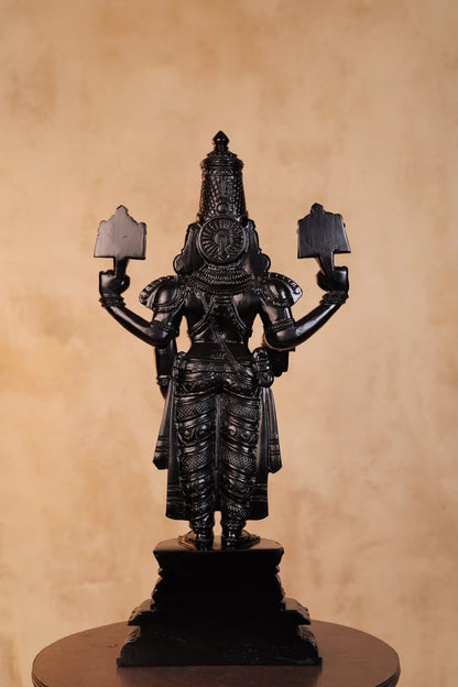 Kalyana Srinivasa Perumal Idol Black Finish – Traditional South Indian Art